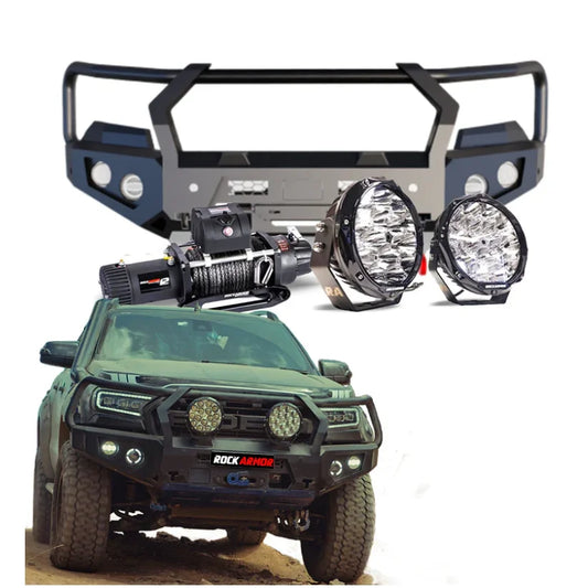 Rockarmor Gt Steel Hoop Bullbar Combo Pack - Ford Ranger PX2 & 3 - Winch Bar