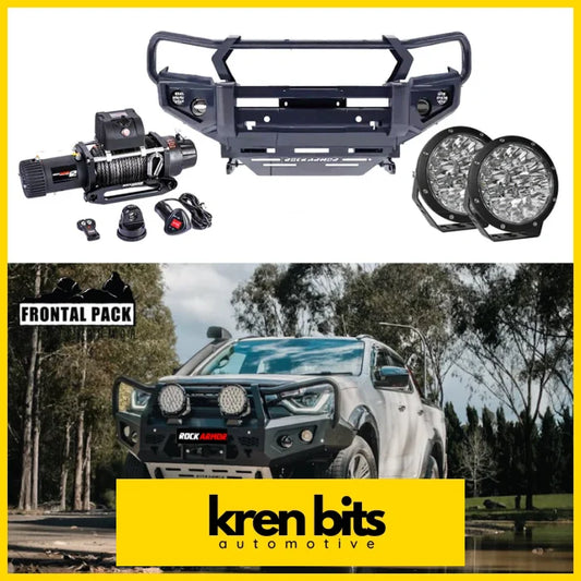 Rockarmor Gt Steel Hoop Bullbar Combo Pack - Isuzu Dmax 08/2020-2024 Winch Bar Combo
