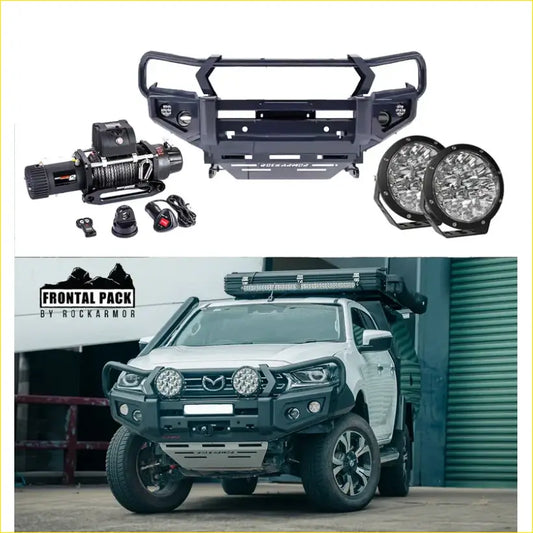 Rockarmor Gt Steel Hoop Bullbar Combo Pack - Mazda Bt50 2020+ - Winch Bar