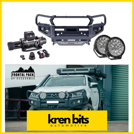 Rockarmor Gt Steel Hoop Bullbar Combo Pack - Mazda Bt50 2020 + Winch Bar Combo