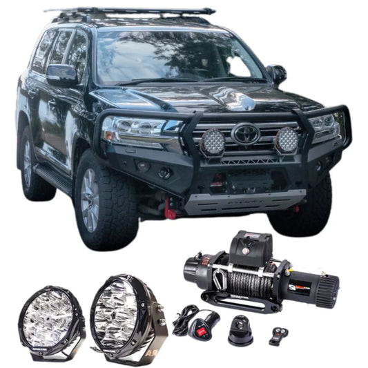 Rockarmor Gt Steel Hoop Bullbar Combo Pack - Toyota 200 2015+ - Winch Bar