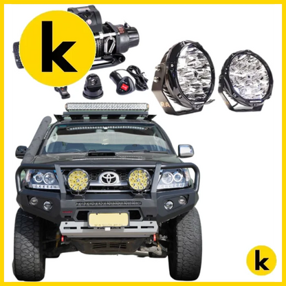 Rockarmor Gt Steel Hoop Bullbar Combo Pack - Toyota Hilux N70 2005-2011 Winch Bar Combo