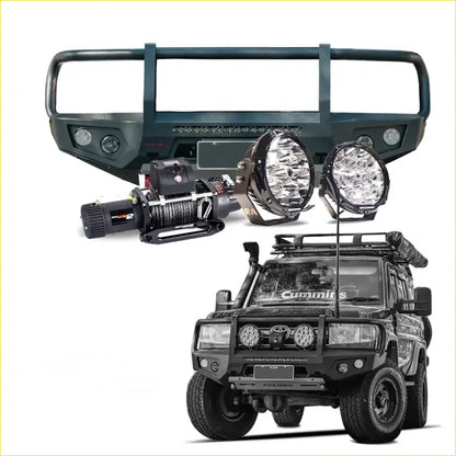 Rockarmor Gt Steel Hoop Bullbar Combo Pack - Toyota Landcruiser - Winch Bar