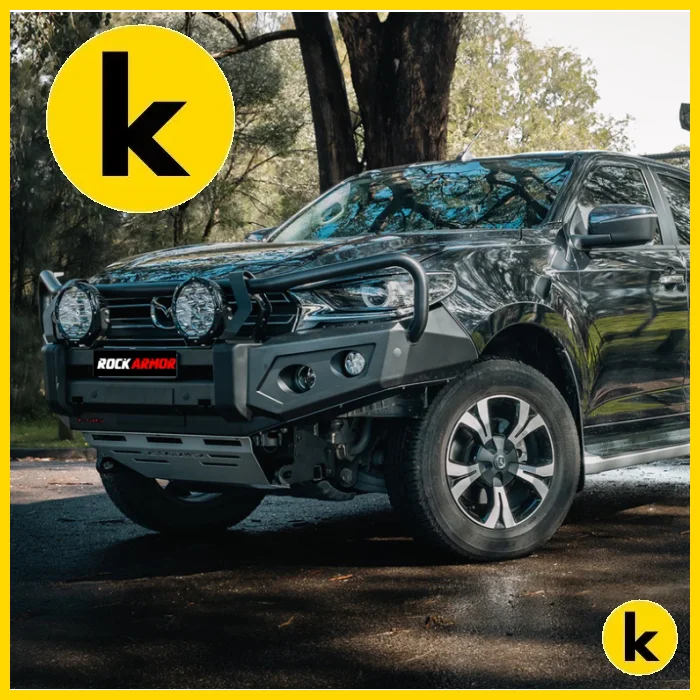 Rockarmor Gt Steel Hoop Bullbar - Mazda Bt50 2020 + (Full Bar Replacement) Winch Bar