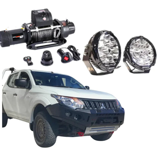 Rockarmor Gt Steel Hoopless Bullbar Combo- Mitsubishi Mq Triton (Full