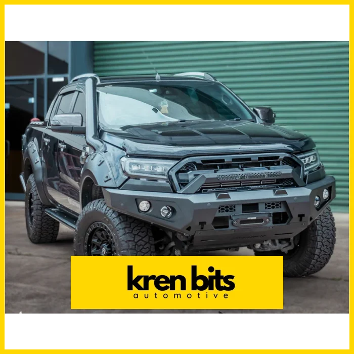 Rockarmor Gt Steel Hoopless Bullbar Combo Pack - Ford Ranger Px1 2 & 3 Winch Bar Combo