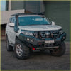 White toyota land cruiser prado with black steel hoopless offroad bullbar combo perfect for 4wd ute use