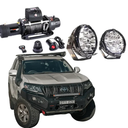 Rockarmor Gt Steel Hoopless Bullbar Combo - Toyota Prado 150 - Winch Bar