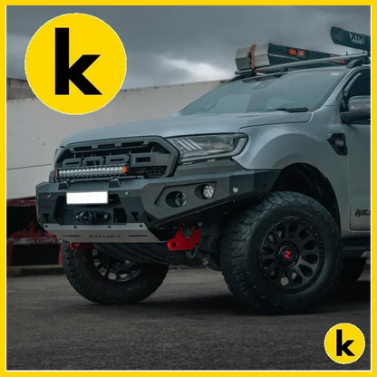 Rockarmor Gt Steel Hoopless Bullbar - Ford Ranger Px1 2 & 3 Winch Bar