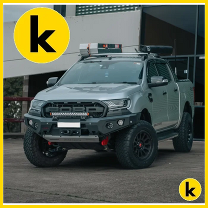 Rockarmor Gt Steel Hoopless Bullbar - Ford Ranger Px1 2 & 3 Winch Bar