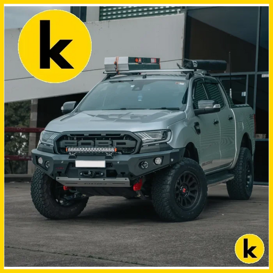 Rockarmor Gt Steel Hoopless Bullbar - Ford Ranger Px1 2 & 3 Winch Bar