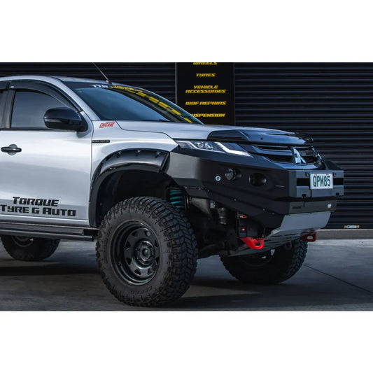 Rockarmor Gt Steel Hoopless Bullbar - Mitsubishi Triton Mr (Full Bar - Winch