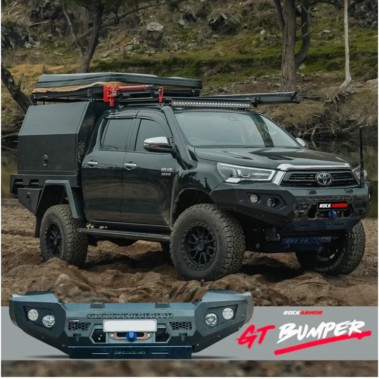 Rockarmor Gt Steel Hoopless Bullbar - Toyota Hilux 2020-2025 - Winch Bar