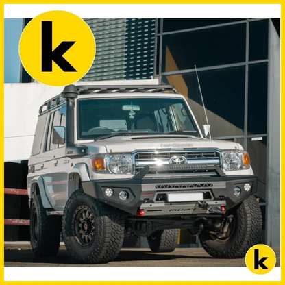 Rockarmor Gt Steel Hoopless Bullbar - Toyota Landcruiser 76,78,79 2007-2023 (Full Bar Replacement) Winch Bar