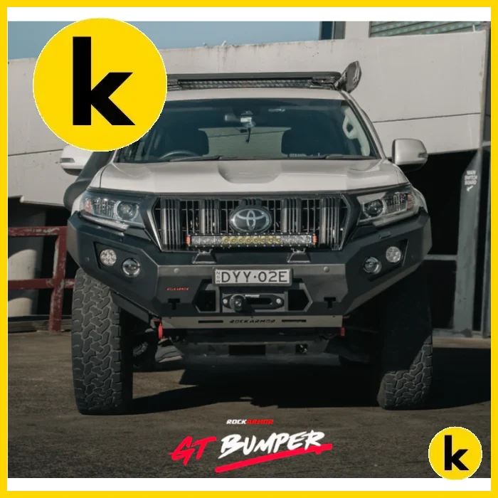 Rockarmor Gt Steel Hoopless Bullbar - Toyota Prado 150 11/2017-Current Winch Bar