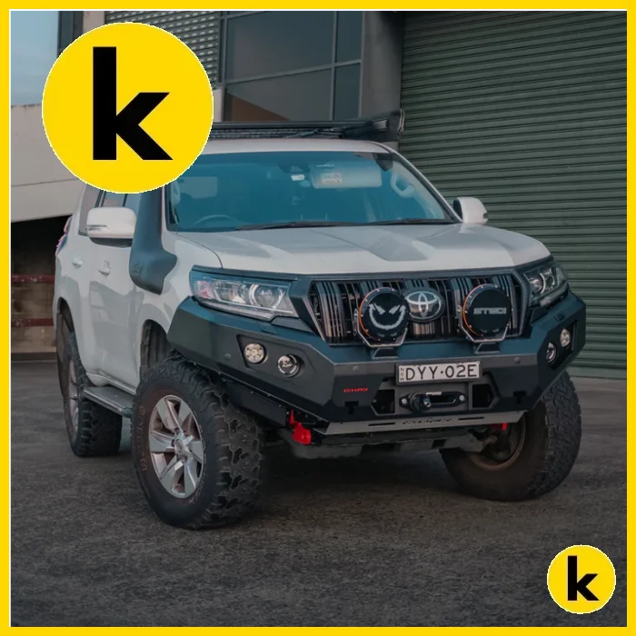 Rockarmor Gt Steel Hoopless Bullbar - Toyota Prado 150 11/2017-Current Winch Bar