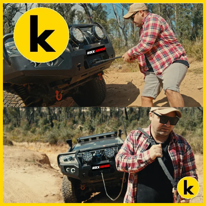 Rockarmor Premium 12,000Lbs 4X4 Winch With Synthetic Rope & Wireless Controller WINCH