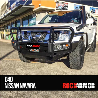 Rockarmor Premium Bullbar Frontal Combo To Suit Nissan D40 & - Winch Bar