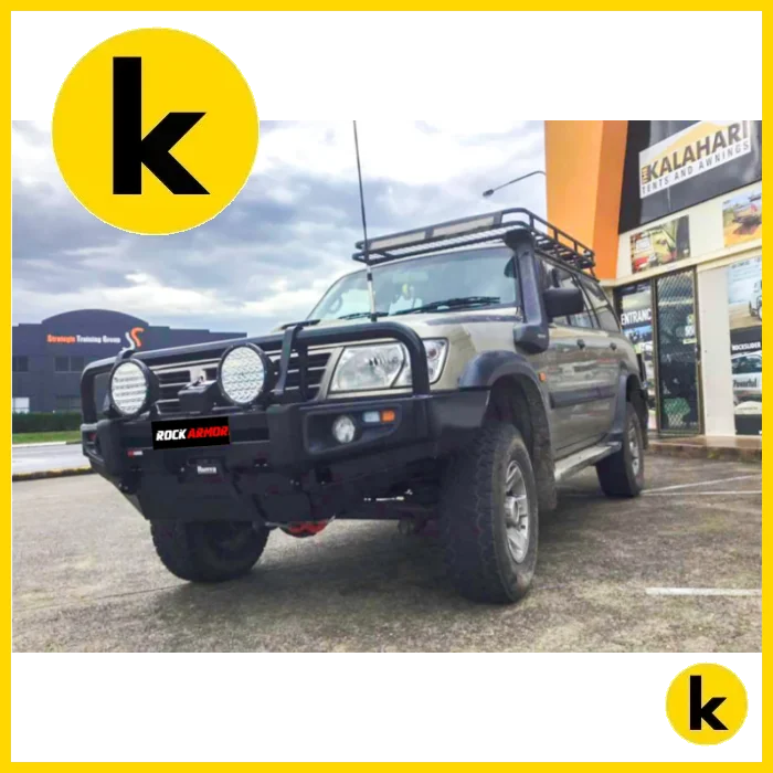 Rockarmor Premium Bullbar Frontal Combo To Suit Nissan Patrol Gu1 97- 09/2004 (Full Bar Replacement) Winch Bar Combo
