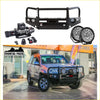 Black metal rockarmor premium bullbar with round headlights rugged design for toyota prado 120 2003-2009