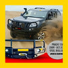 Black steel rockarmor premium bullbar with yellow accents rugged design for toyota prado 150 2010-2013 off-road use