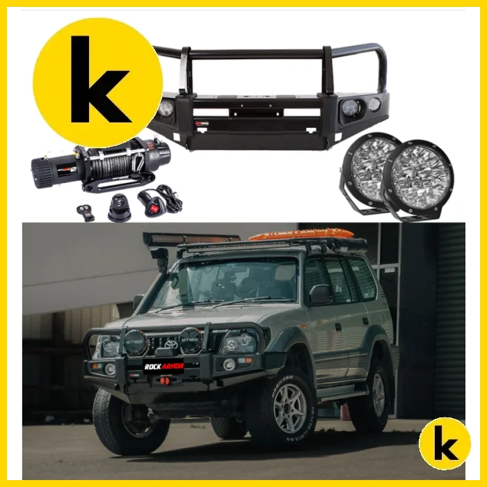 Rockarmor Premium Bullbar Frontal Combo To Suit Toyota Prado 90/95 1996-2002 Winch Bar Combo