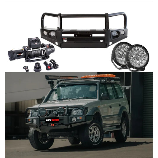 Rockarmor Premium Bullbar Frontal Combo To Suit Toyota Prado 90/95 - Winch Bar