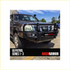 Black rockarmor premium steel bullbar front bumper guard for nissan patrol gu1 97 09 04 offroad 4wd ute use