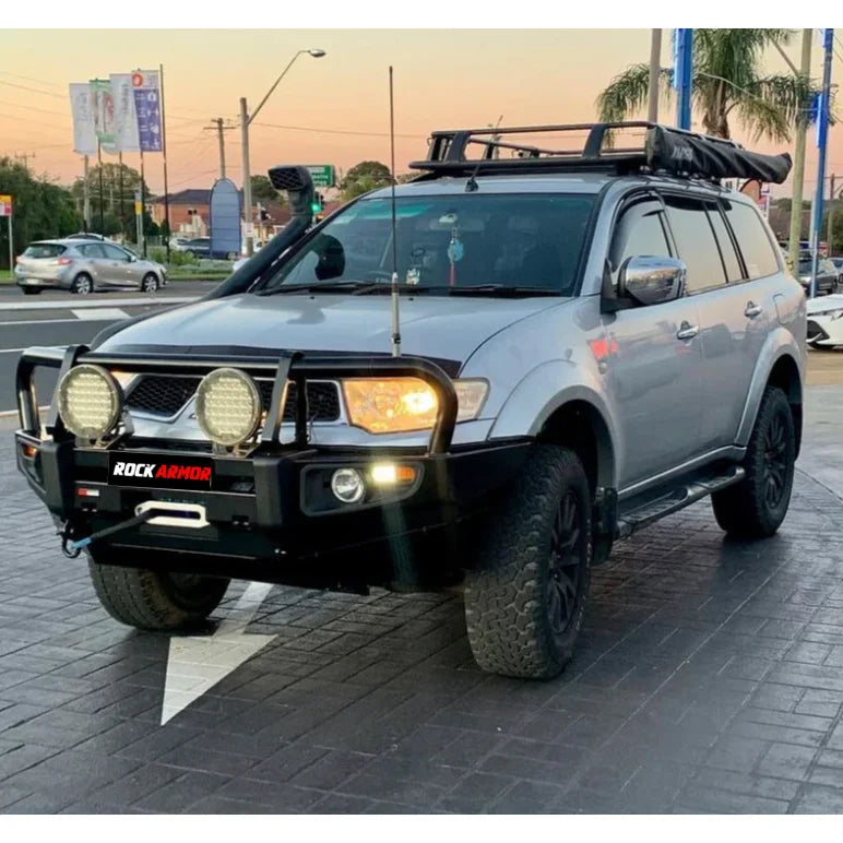 Rockarmor Premium Steel Bullbar To Suit Mitsubishi Triton Challanger - Winch Bar