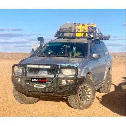 Rockarmor Premium Steel Bullbar To Suit Mitsubishi Triton Challanger - Winch Bar