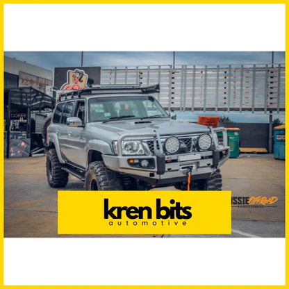 Rockarmor Premium Steel Bullbar To Suit Nissan Patrol Gu4 2005 To Current (Full Bar Replacement) Winch Bar