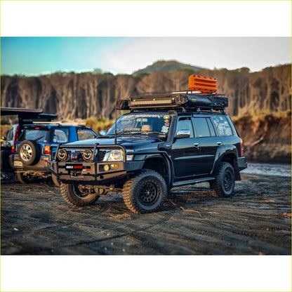 Rockarmor Premium Steel Bullbar To Suit Nissan Patrol Gu4 2005 - Winch Bar