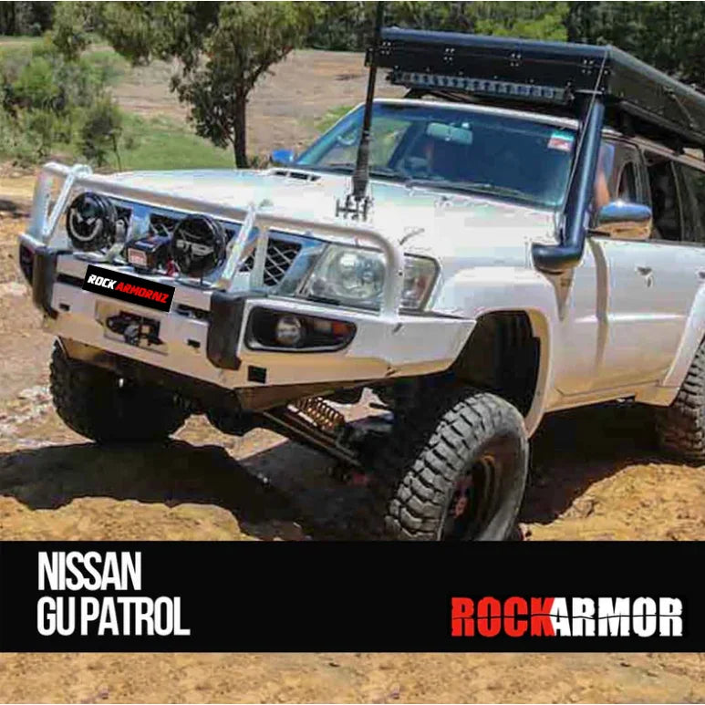 Rockarmor Premium Steel Bullbar To Suit Nissan Patrol Gu4 2005 - Winch Bar