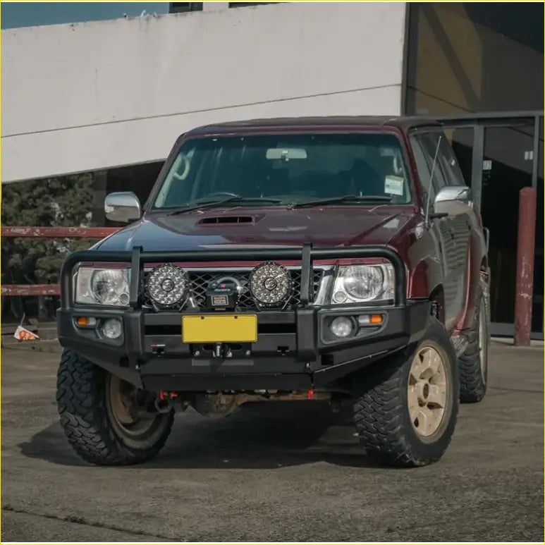 Rockarmor Premium Steel Bullbar To Suit Nissan Patrol Gu4 2005 - Winch Bar