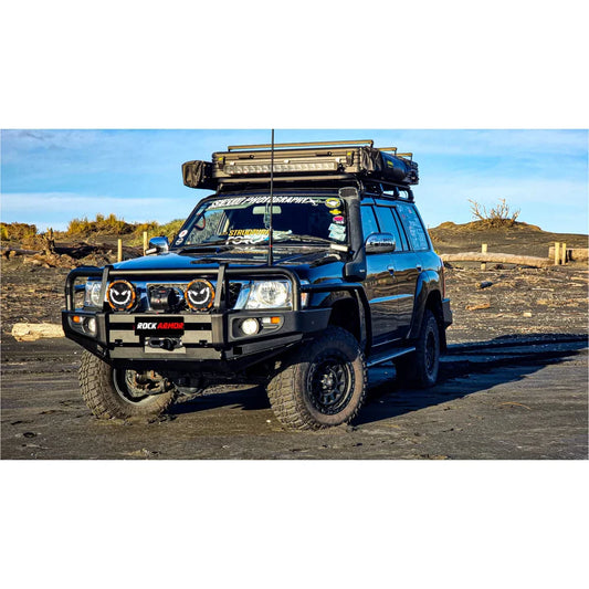 Rockarmor Premium Steel Bullbar To Suit Nissan Patrol Gu4 2005 - Winch Bar