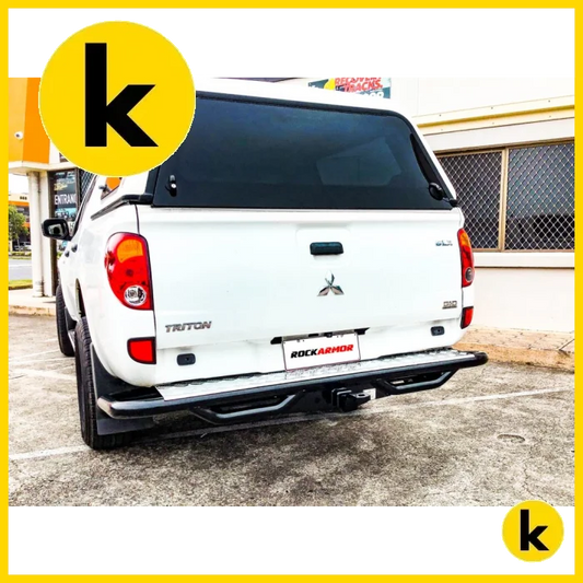 Rockarmor Premium Steel Rear Step / Tow Bar To Suit Mitsubishi Triton Mn/Ml 2006 Rear Step