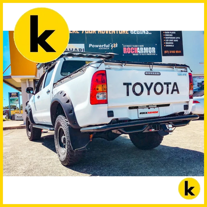 Rockarmor Premium Steel Rear Step / Tow Bar To Suit Toyota Hilux N70 2005 - Early 2015 (Tub Rear) Rear Step