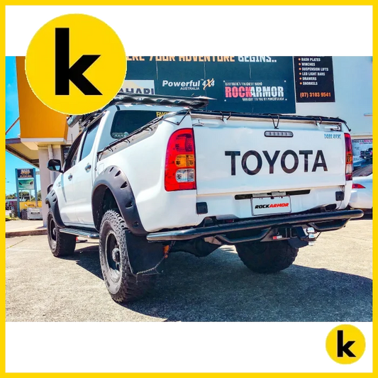 Rockarmor Premium Steel Rear Step / Tow Bar To Suit Toyota Hilux N70 2005 - Early 2015 (Tub Rear) Rear Step