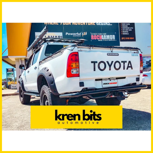Rockarmor Premium Steel Rear Step / Tow Bar To Suit Toyota Hilux N70 2005 - Early 2015 (Tub Rear) Rear Step