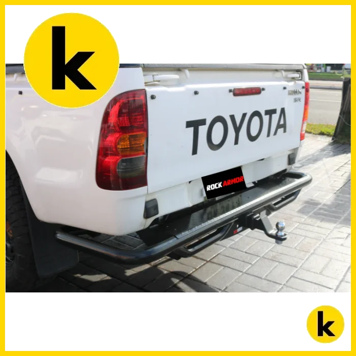 Rockarmor Premium Steel Rear Step / Tow Bar To Suit Toyota Hilux N70 2005 - Early 2015 (Tub Rear) Rear Step