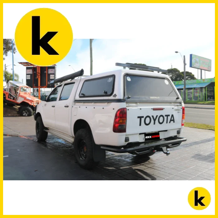 Rockarmor Premium Steel Rear Step / Tow Bar To Suit Toyota Hilux N70 2005 - Early 2015 (Tub Rear) Rear Step