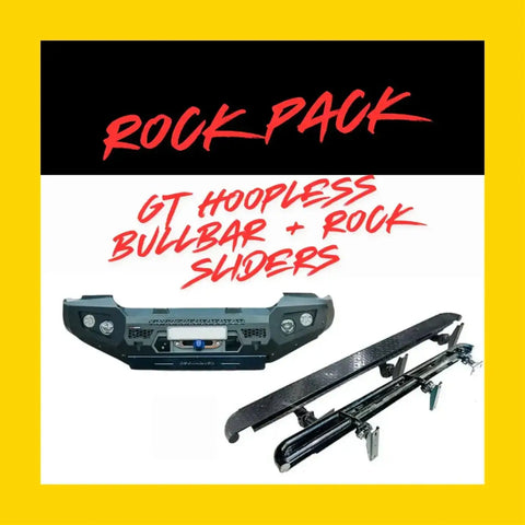 Rockarmor Rock Pack, Mazda Bt50 2020+ | GT Hoopless Bullbar + Sliders
