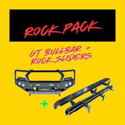 Black gt bullbar with integrated rock sliders rugged steel matte finish for ranger raptor next gen 2023 current back view