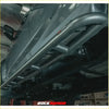 Black metal rock guard with rugged tubular design and visible welds on rockarmor rock pack for ranger raptor