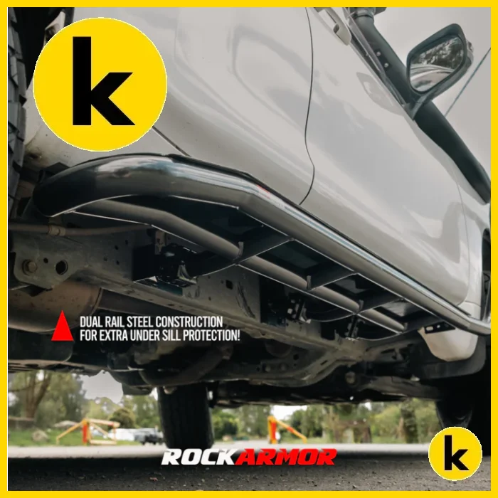 Rockarmor Rock Sliders / Side Steps To Suit Prado 150 2009-2024 Side Steps