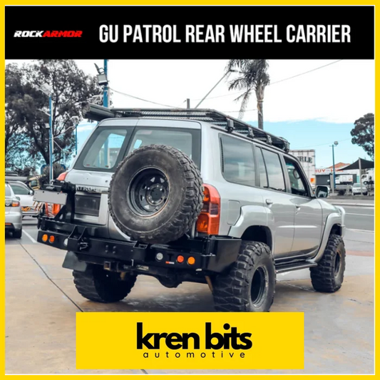 Rockarmor Steel Dual Wheel Carrier To Suit Nissan Patrol Y61 Gu4 2004 - 2016 Models Dual Wheel Carrier