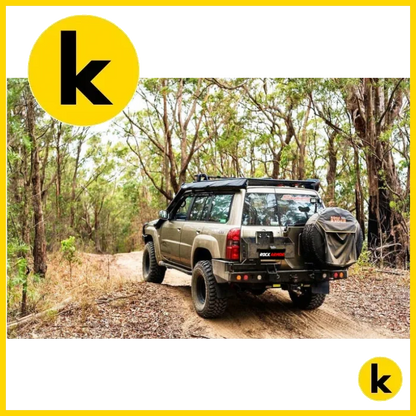 Rockarmor Steel Dual Wheel Carrier To Suit Nissan Patrol Y61 Gu4 2004 - 2016 Models Dual Wheel Carrier