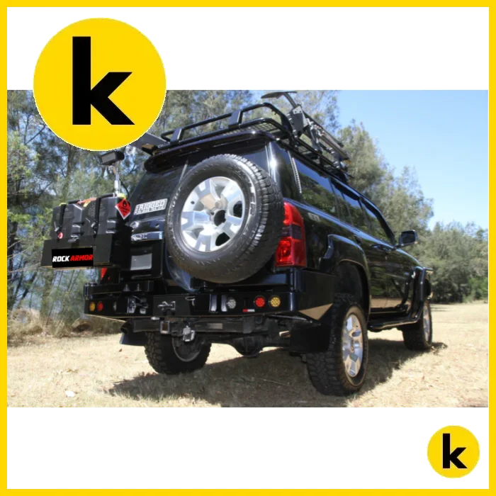 Rockarmor Steel Dual Wheel Carrier To Suit Nissan Patrol Y61 Gu4 2004 - 2016 Models Dual Wheel Carrier