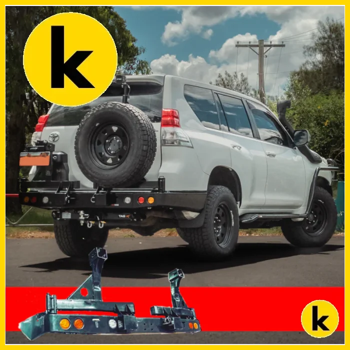 Rockarmor Steel Dual Wheel Carrier To Suit Toyota Landcruiser 150 Series 2009 To Current Dual Wheel Carrier