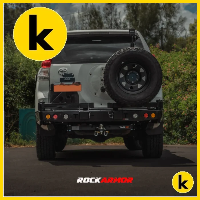 Rockarmor Steel Dual Wheel Carrier To Suit Toyota Landcruiser 150 Series 2009 To Current Dual Wheel Carrier